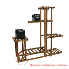 5-Tier Wooden Plant Stand Flower Display Shelf Indoor Outdoor Garden