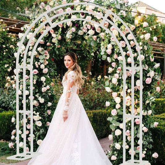 Metal Wedding Arch Garden Arbor Floral Stand Indoor/Outdoor