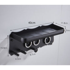 Magnetic Wall Mount Hair Dryer Holder for Dyson - Black Metal