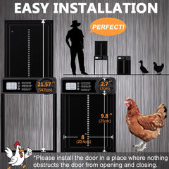 Automatic Chicken Coop Door Opener with Gate Light Sensor Remote