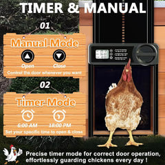 Automatic Chicken Coop Door Opener with Gate Light Sensor Remote