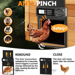 Automatic Chicken Coop Door Opener with Gate Light Sensor Remote
