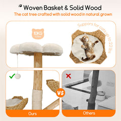 Cat Tree Tower Condo Scratcher Bed Sisal Plush Toy Ball