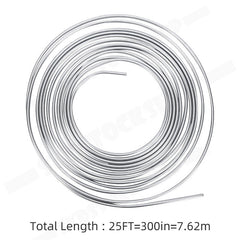 25Ft 3/16'' OD Steel Zinc Brake Line Tubing Kit 150MPa +32 Fittings