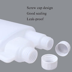 10-Pack 250ml Plastic Twin Chamber Bottles, Tamper Evident Cap