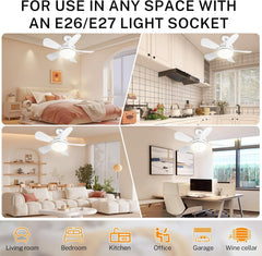 16.5 Ceiling Fan with LED Light 3-Speed Remote Control