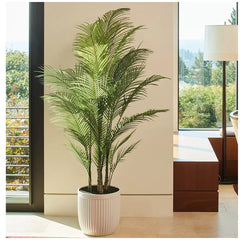 Artificial Palm Tree In Ribbed Pot 2M