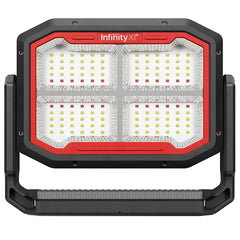 Black Dual Powered Solar Work Light 3000 Lumen with Adjustable Kelvin Settings