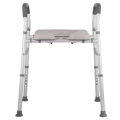 White Heavy Duty Bedside Commode, Raised Toilet Seat, Shower Chair, Adjustable Height 75.5-88cm