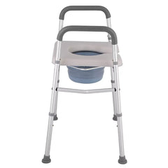 White Heavy Duty Bedside Commode, Raised Toilet Seat, Shower Chair, Adjustable Height 75.5-88cm