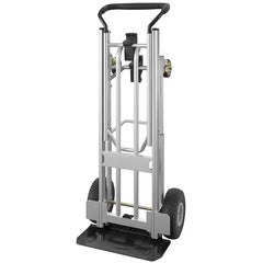 Black 4 In 1 Folding Toe Plate Hand Truck for Heavy Loads, Aluminium and Steel Hybrid