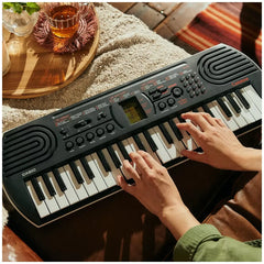 Black 44 Key Portable Mini Keyboard with 100 Tones, 50 Rhythms, and Headphone Output