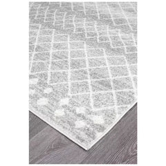 Silver Oasis Rug 230 x 160cm - Bohemian Tribal Design, Easy to Clean Polypropylene