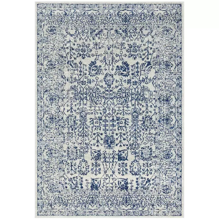 Evoke 256 Blue Indoor Rug 400x300cm - Soft Heat-Set Polypropylene