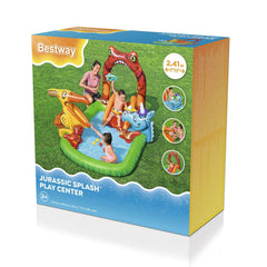 190L Jurassic Splash Water Play Centre, Bright Dinosaur Theme with Slide