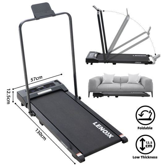 2HP Walking Pad Treadmill w/ Remote, Foldable Handrail, and Tablet Holder