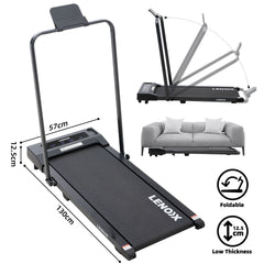 2HP Walking Pad Treadmill w/ Remote, Foldable Handrail, and Tablet Holder
