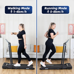 2HP Walking Pad Treadmill w/ Remote, Foldable Handrail, and Tablet Holder
