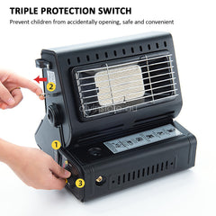 Portable Butane Gas Heater Cooker Camping Tent Outdoor Hiking Camper Survival AU