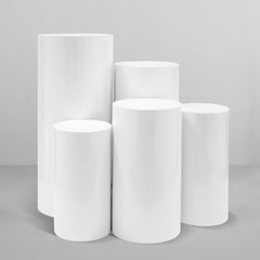 5pcs Metal Round Plinth Cylinder Pedestal Stand Wedding Decoration Cake Flower