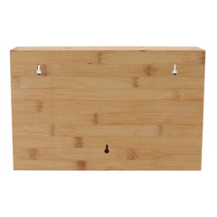 3 Grids Bamboo Food Wrap Dispenser Cutter Foil Cling Film Storage Holder Box Kitchen