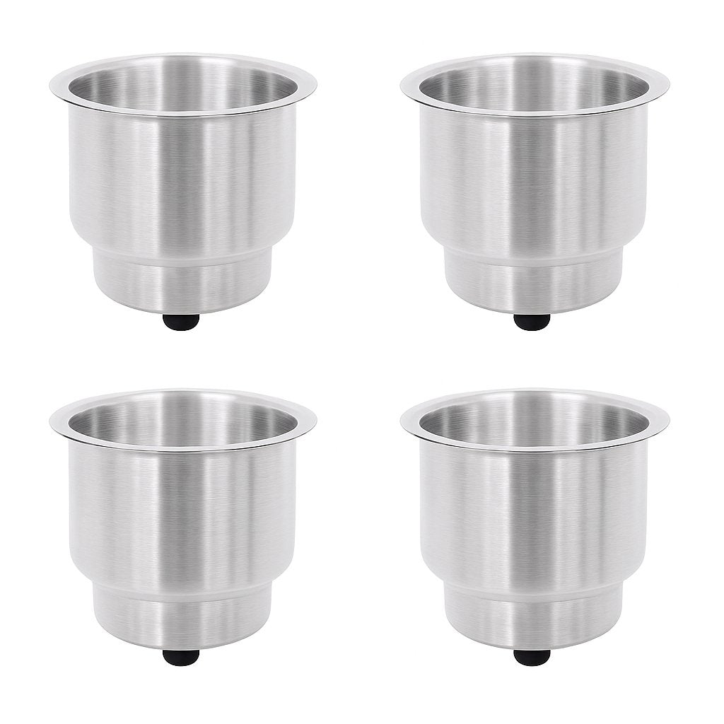 4PCS Stainless Drink Cup Holder Insert for Boat/Car/Truck RV/Camper/Yacht/Sofa
