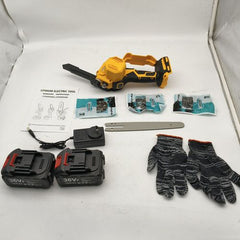 NEW 36V 8" Mini Cordless Electric Chainsaw 2XBattery  Wood Cutter Rechargeable