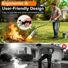 Upgrade  Propane Torch Weed Burner with 9.84FT Hose 1,800,000 BTU High-Output AU