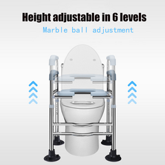 Upgrade Raised Toilet Seat 19.3"-25.2" 150kg Universal Toilet Riser for Elderly