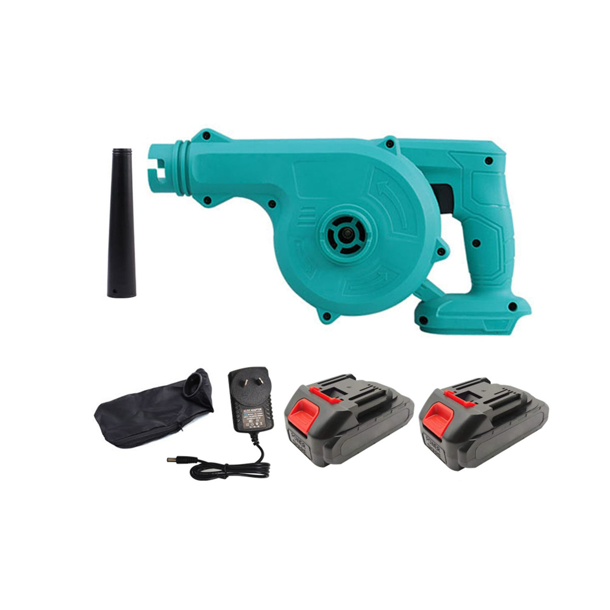 2-in-1 Cordless Electric Leaf Blower Dust Suction Vacuum Cleaner With 2 Battery