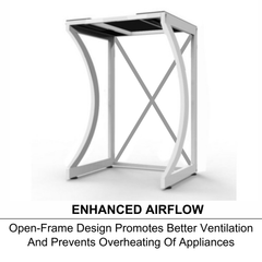 UPGRADE ORIGINAL Dryer Stand Maxi: Portable Dryer Rack Heavy Duty Steel Capacity white for Washer/Dryer/Mini Fridge