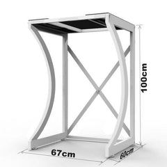 UPGRADE ORIGINAL Dryer Stand Maxi: Portable Dryer Rack Heavy Duty Steel Capacity white for Washer/Dryer/Mini Fridge
