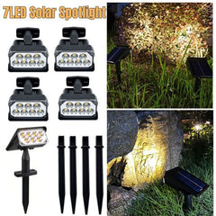 4PCS Solar LED Spotlights Spot Light Outdoor Garden Yard Lawn Pathway Warm white