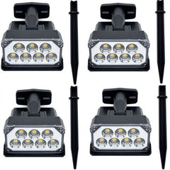 4PCS Solar LED Spotlights Spot Light Outdoor Garden Yard Lawn Pathway Warm white