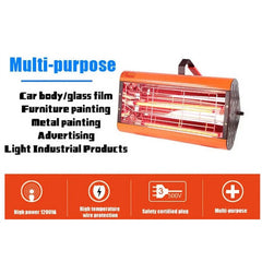 1200W Shortwave Infrared Paint curing Lamp Spray Painting Solary Baking Dryer