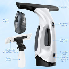 150ml Cordless Window Vacuum Cleaner Set for Windows Tiles Mirrors Shower Home
