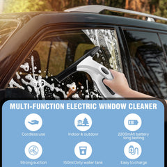 150ml Cordless Window Vacuum Cleaner Set for Windows Tiles Mirrors Shower Home