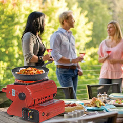Portable Camping Gas Heater Outdoor Heating Stove Gas Baking Hunting Warmer AU RED