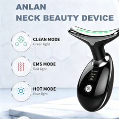 Rejuvenation Massager Neck Anti Wrinkle Face Beauty Device Skin Lifting Tighten Black