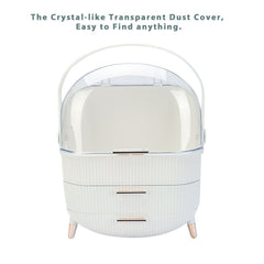 Dustproof Makeup Organiser – Cosmetic Storage Drawer Box with Display Stand