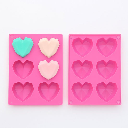 DIY 3D Fondant Mold Silicone Heart Shape Candy Cake Chocolate Mould Sugar Craft