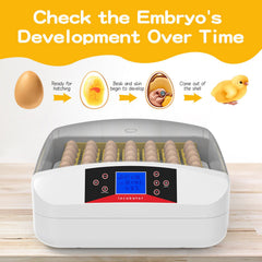 56 Eggs Automatic Incubator LED Hatching Digital Chicken Duck Poultry Hatcher AU