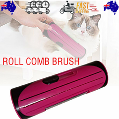 Pet Dog Cat Hair Fur Deshedding Shedding Trimmer Grooming Roll Comb Brush red