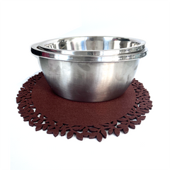 4Pc Leaf Edge Felt Placemats Heat Insulation Coffee Cup Mat Table Decor At First