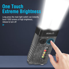 V10 EDC Keychain Flashlight Type-C Rechargeable Lamp Camping Fishing Torch With Magnet UV Light