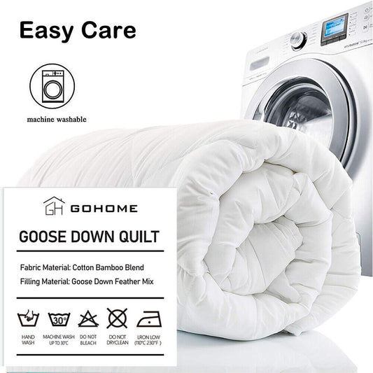 Goose Feather Down Quilt 500 GSM Duvet Doonas King:240x210cm
