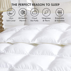 Goose Feather Down Quilt 500 GSM Duvet Doonas King:240x210cm