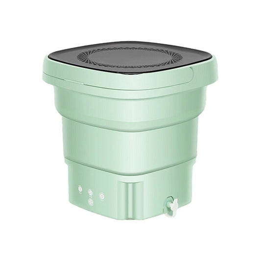 Mini Washing Machine Bucket Folding Portable Laundry Machine Clothes Washing green