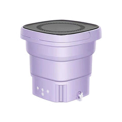 Mini Washing Machine Bucket Folding Portable Laundry Machine Clothes Washing purple