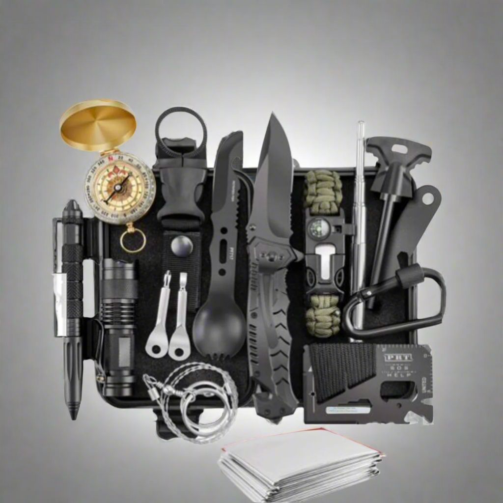 16in1 SOS Kit Outdoor Emergency Equipment Box For Camping Survival Gear